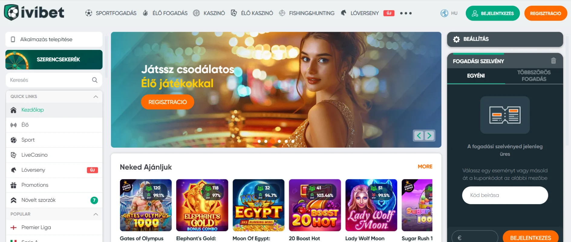 IviBet Online Kaszinó